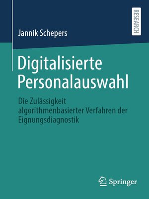 cover image of Digitalisierte Personalauswahl